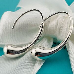 Tiffany Elsa Peretti Teardrops Hoop Earrings